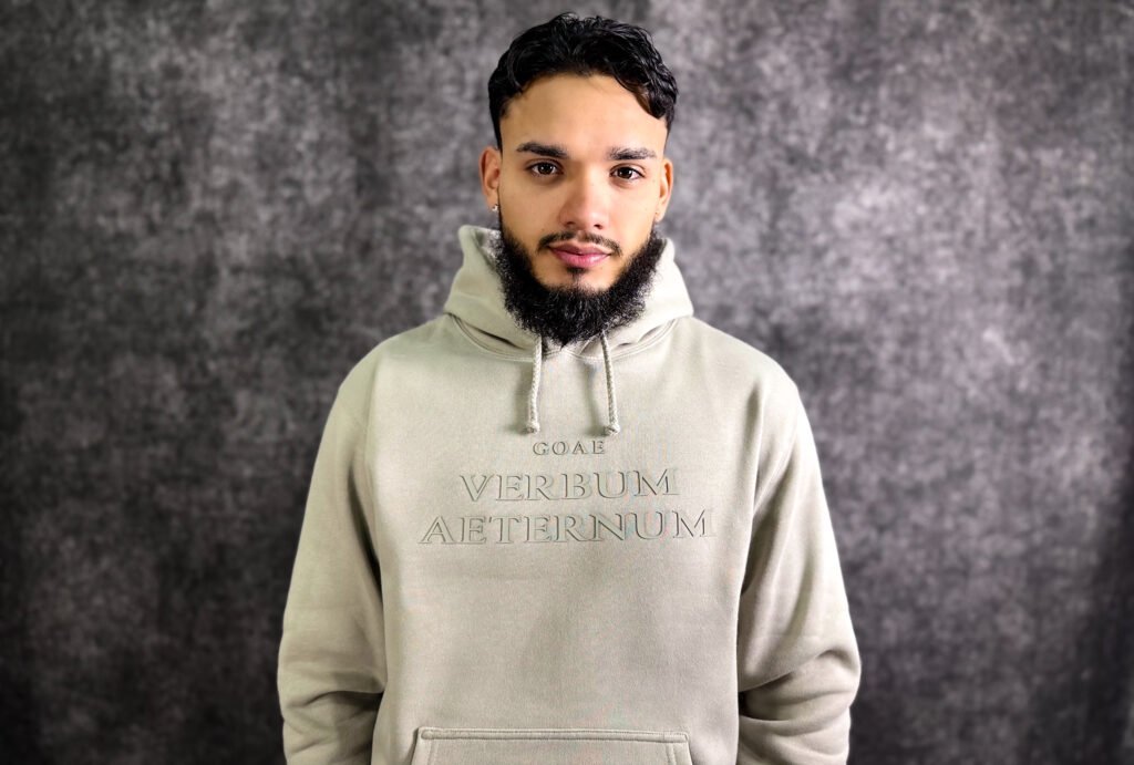 GOAE Verbum Aeternum hoodie faith-based luxury streetwear